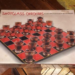 Shot glass checkers